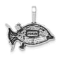 Sterling Silver Antiqued & Textured Blowfish Pendant