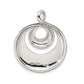 Sterling Silver Rhod-Pltd Polished/Satin Infinity Swirl Chain Slide Pendant