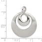 Sterling Silver Rhod-Pltd Polished/Satin Infinity Swirl Chain Slide Pendant