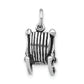 Sterling Silver 3-D Antiqued Rocking Chair Pendant