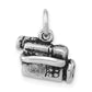 Sterling Silver Antiqued 3-D Video Camera Pendant