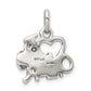 Sterling Silver Polished Antiqued I Love Cheer Pendant