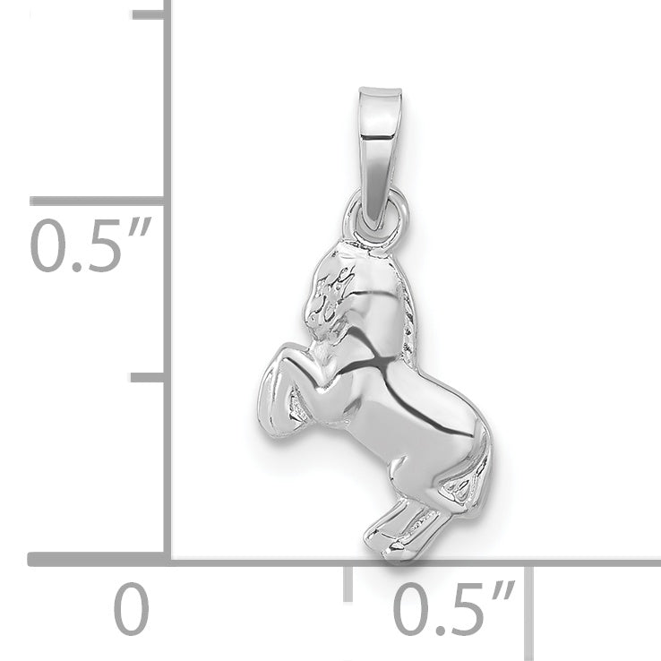 Sterling Silver Children'S Polished Horse Pendant