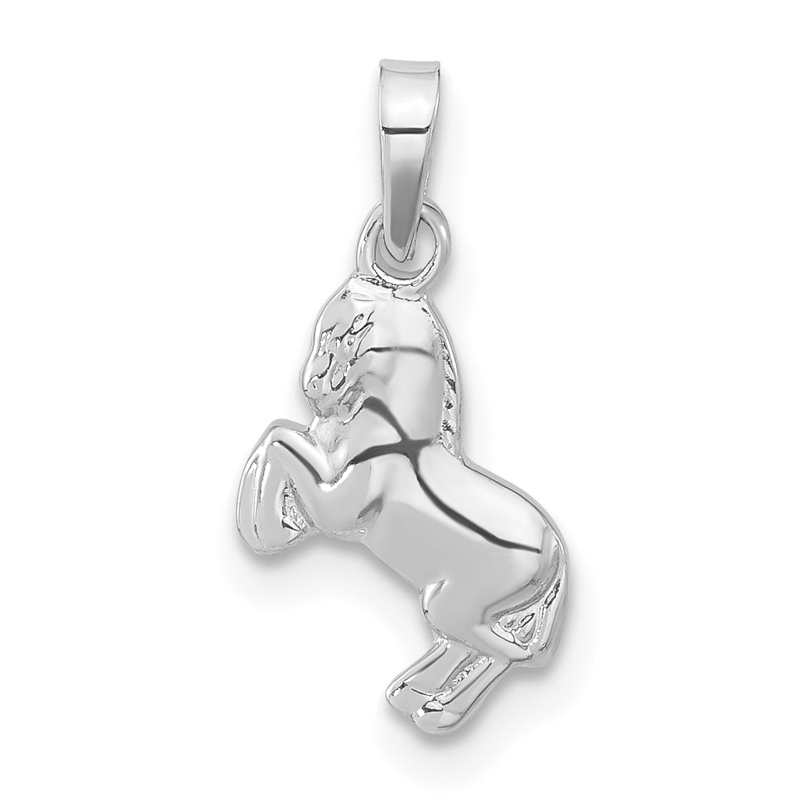 Sterling Silver Children'S Polished Horse Pendant