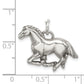 Sterling Silver Antiqued & Textured Horse Pendant