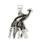 Sterling Silver Antiqued Giraffes Pendant