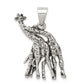 Sterling Silver Antiqued Giraffes Pendant