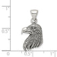 Sterling Silver Antiqued Polished Textured Eagle Head Pendant