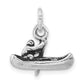 Sterling Silver Antiqued 3D Man Rowing Boat Pendant