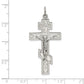 Sterling Silver Polished Eastern Orthodox Cross Pendant