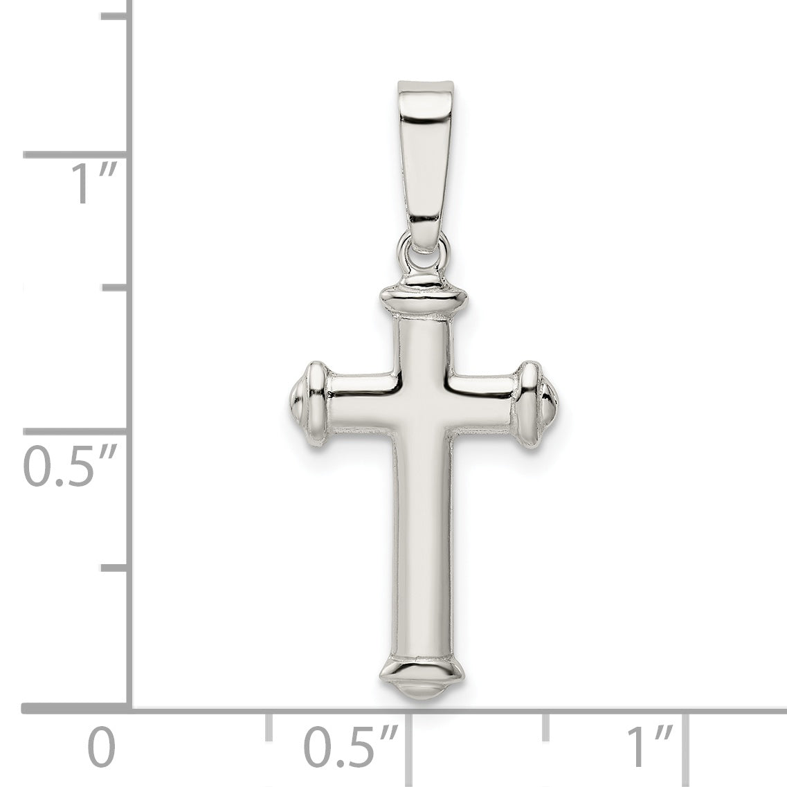 Sterling Silver Polished Cross Pendant