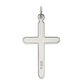 Sterling Silver Polished Grooved Cross Pendant