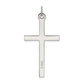 Sterling Silver Polished And Textured Cross Pendant