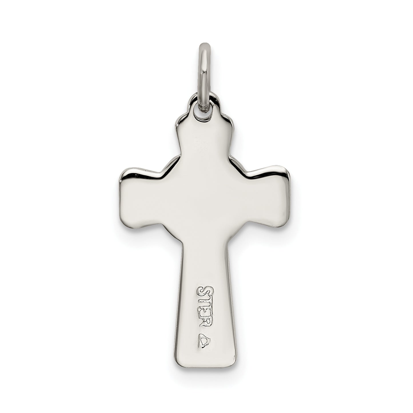 Sterling Silver Polished And Textured Celtic Cross Pendant