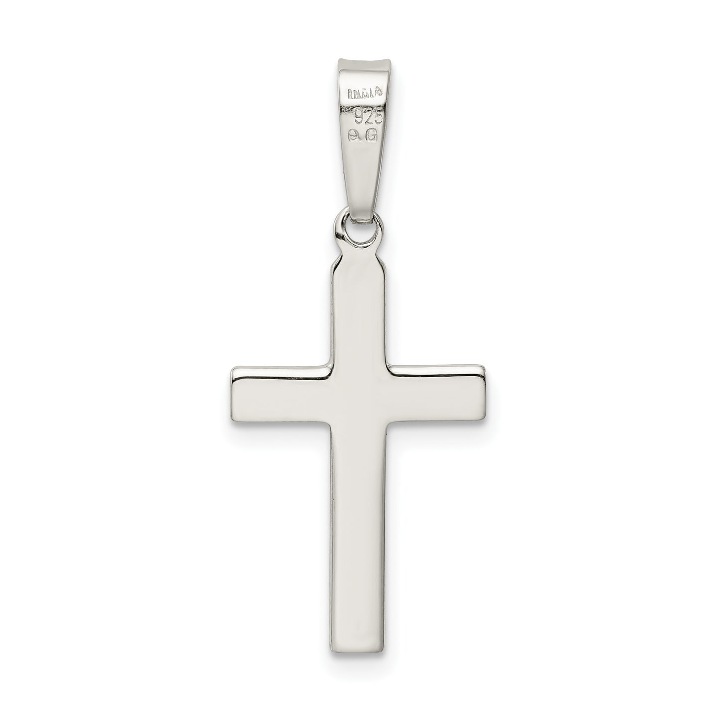 Sterling Silver Polished D/C Cross Pendant