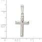 Sterling Silver Polished D/C Cross Pendant