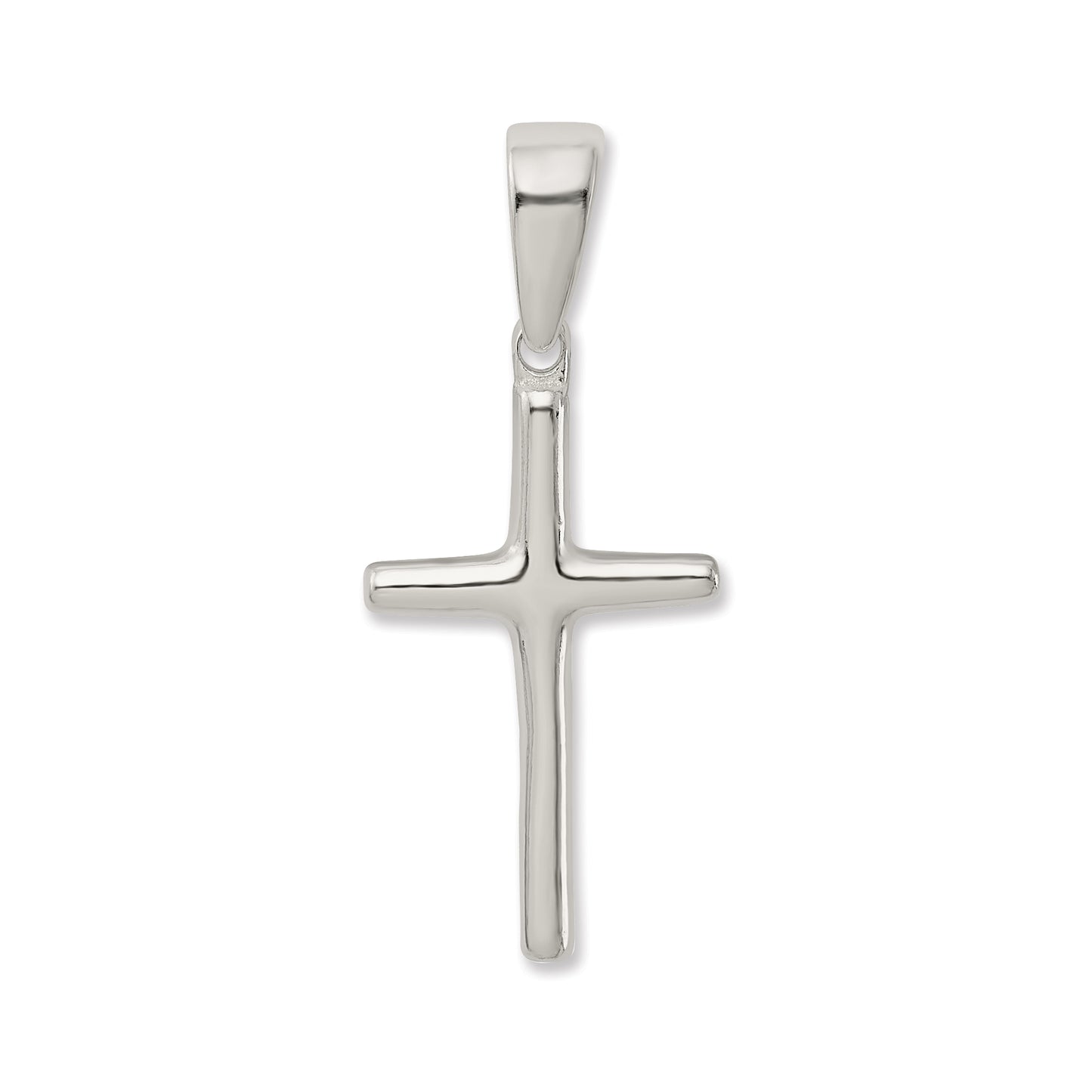 Sterling Silver Polished Cross Pendant