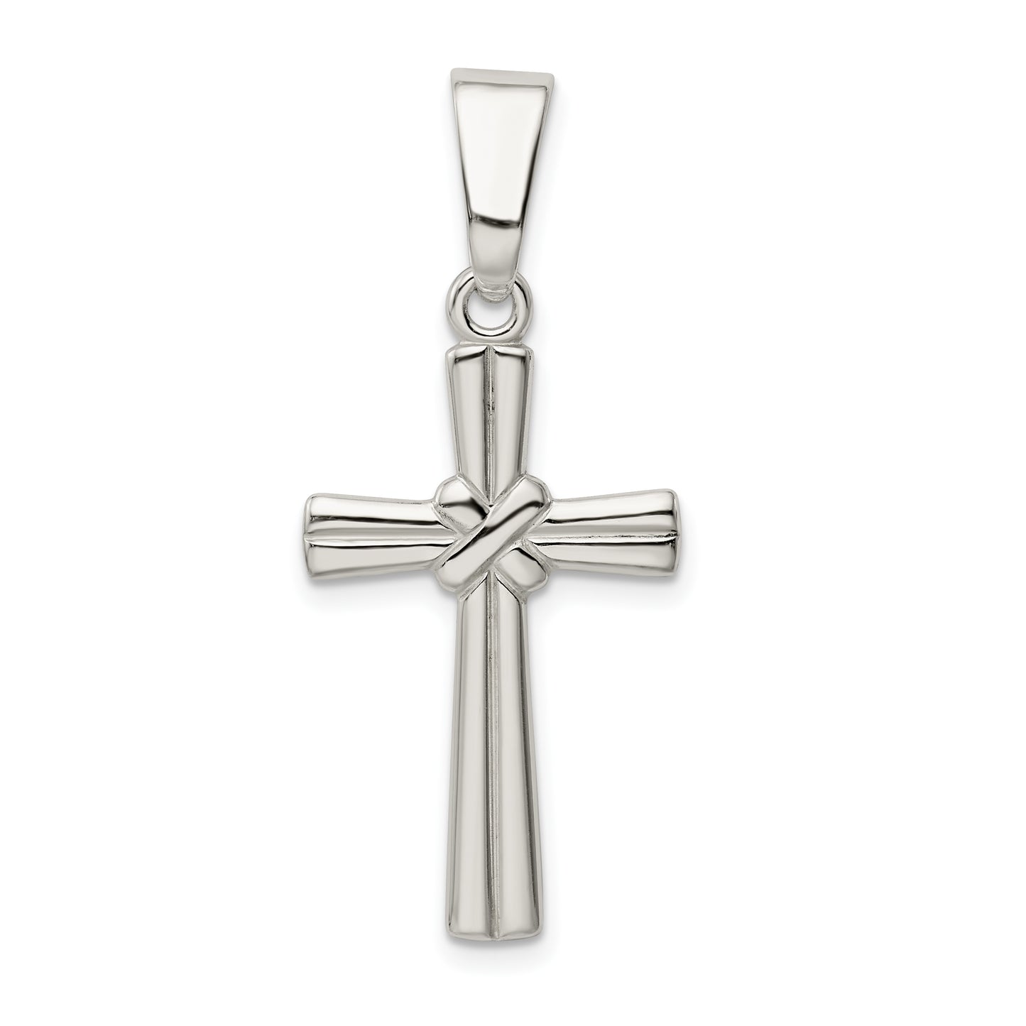 Sterling Silver Polished Cross Pendant