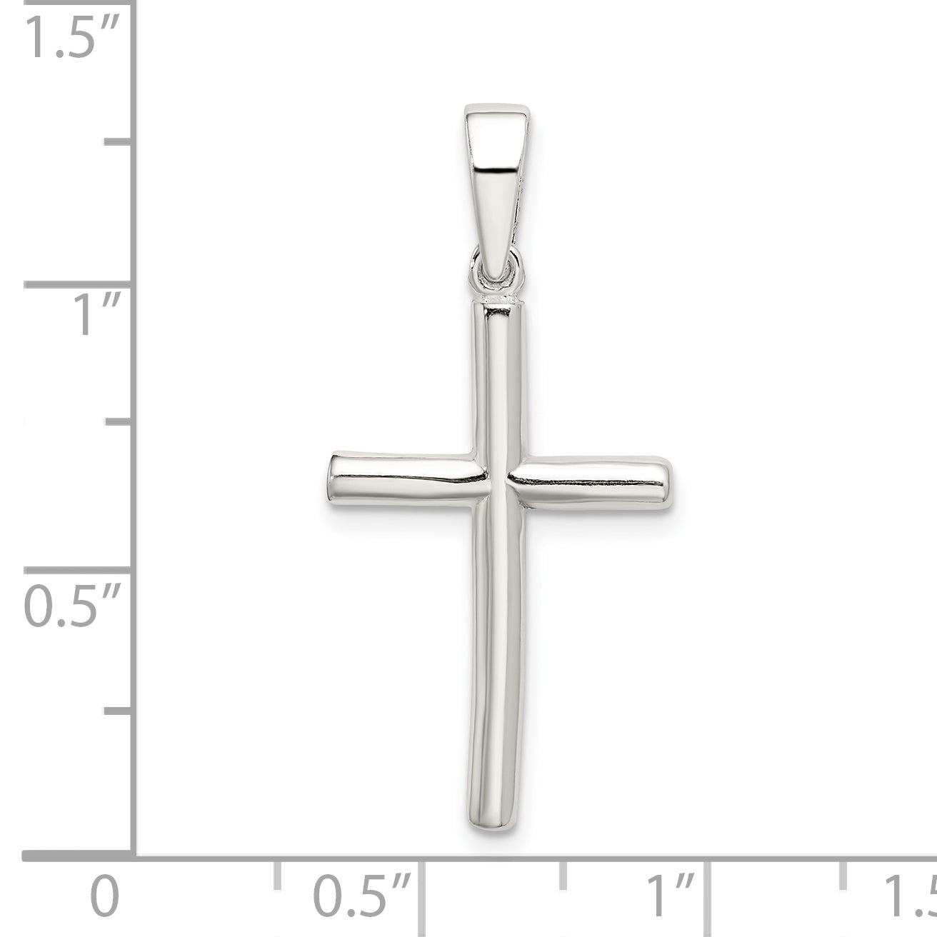 Sterling Silver Polished Cross Pendant