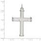 Sterling Silver Polished And Satin Cross Pendant