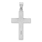 Sterling Silver Rhodium-Plated Polished Cross Pendant