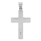 Sterling Silver Rhodium-Plated Satin & Polished Latin Cross Pendant