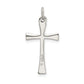 Sterling Silver Polished Cz Cross Pendant