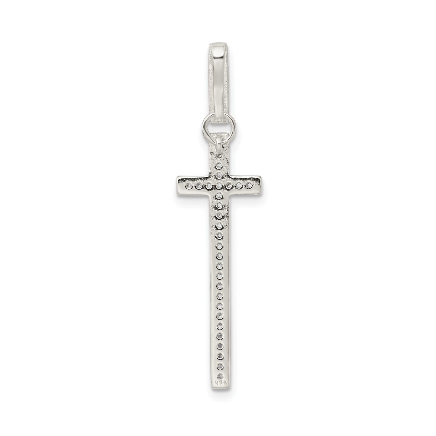 Sterling Silver Cz Cross Pendant