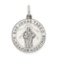 Sterling Silver Satin Antiqued Spanish St. Jude Thaddeus Medal Pendant