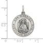 Sterling Silver Satin Antiqued Spanish St. Gabriel Medal Pendant