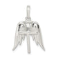 Sterling Silver Polished Wings And Cross Pendant