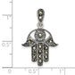 Sterling Silver Antiqued Marcasite Chamseh Pendant