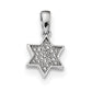 Sterling Silver Rhodium-Plated Cz Star Of David Pendant