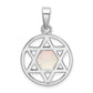 Sterling Silver Rhodium-Plated Mop Star Of David Pendant