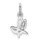 Sterling Silver Rhodium-Plated Cz Butterfly Pendant