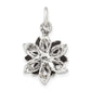 Sterling Silver Antiqued Flower Pendant