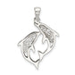 Sterling Silver & Gold-Tone Enameled Filigree Dolphins Pendant