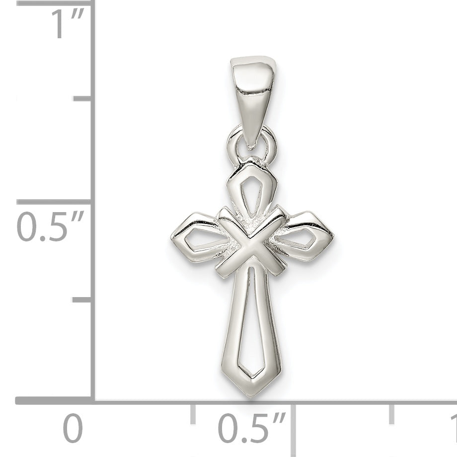 Sterling Silver Polished Cross Pendant