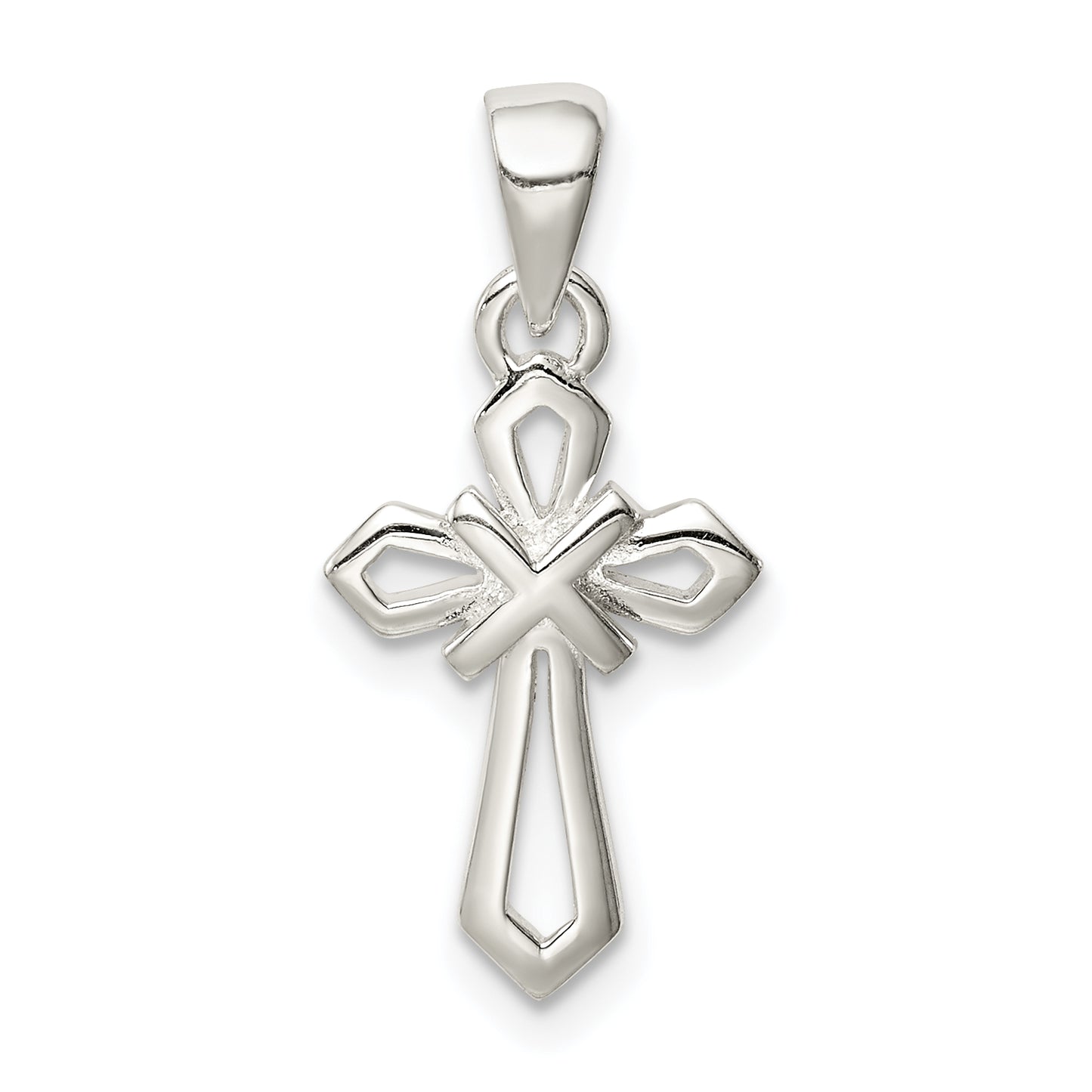 Sterling Silver Polished Cross Pendant