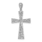 Sterling Silver Rhodium-Plated Cross Pendant