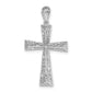 Sterling Silver Rhodium-Plated Cross Pendant