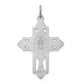 Sterling Silver Rhodium-Plated Gold Tone Miraculous Medal Cross Pendant