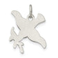 Sterling Silver Antiqued Diamond-Cut Bird Pendant