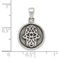 Sterling Silver Antiqued Hamsa Pendant