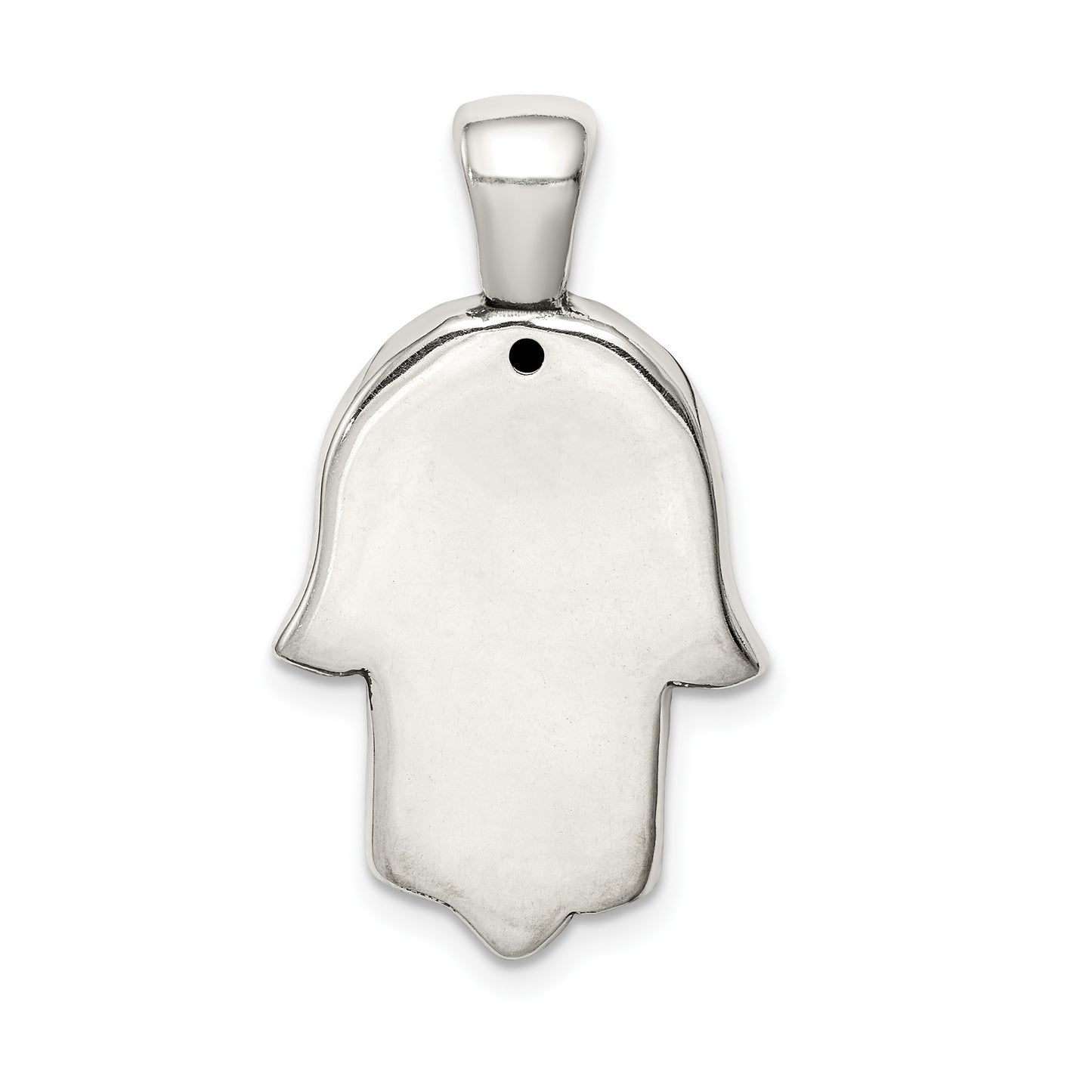 Sterling Silver Antiqued Hamsa Pendant