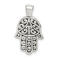 Sterling Silver Antiqued Hamsa Pendant