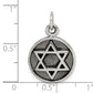 Sterling Silver Antiqued Star Of David Pendant