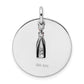 Sterling Silver Rhodium-Plated Enameled Antiqued Love Wine Pendant