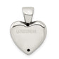 Sterling Silver Antiqued Heart Baby Foot Pendant