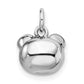 Sterling Silver Rhodium-Plated Antiqued Pig Head Pendant